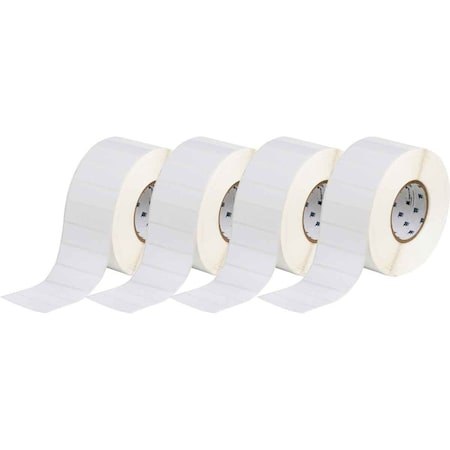 Brady Satin Polyester General Identification Labels 1 in H x 3 in W White 4CS 4RL XTHT-18-8423-5